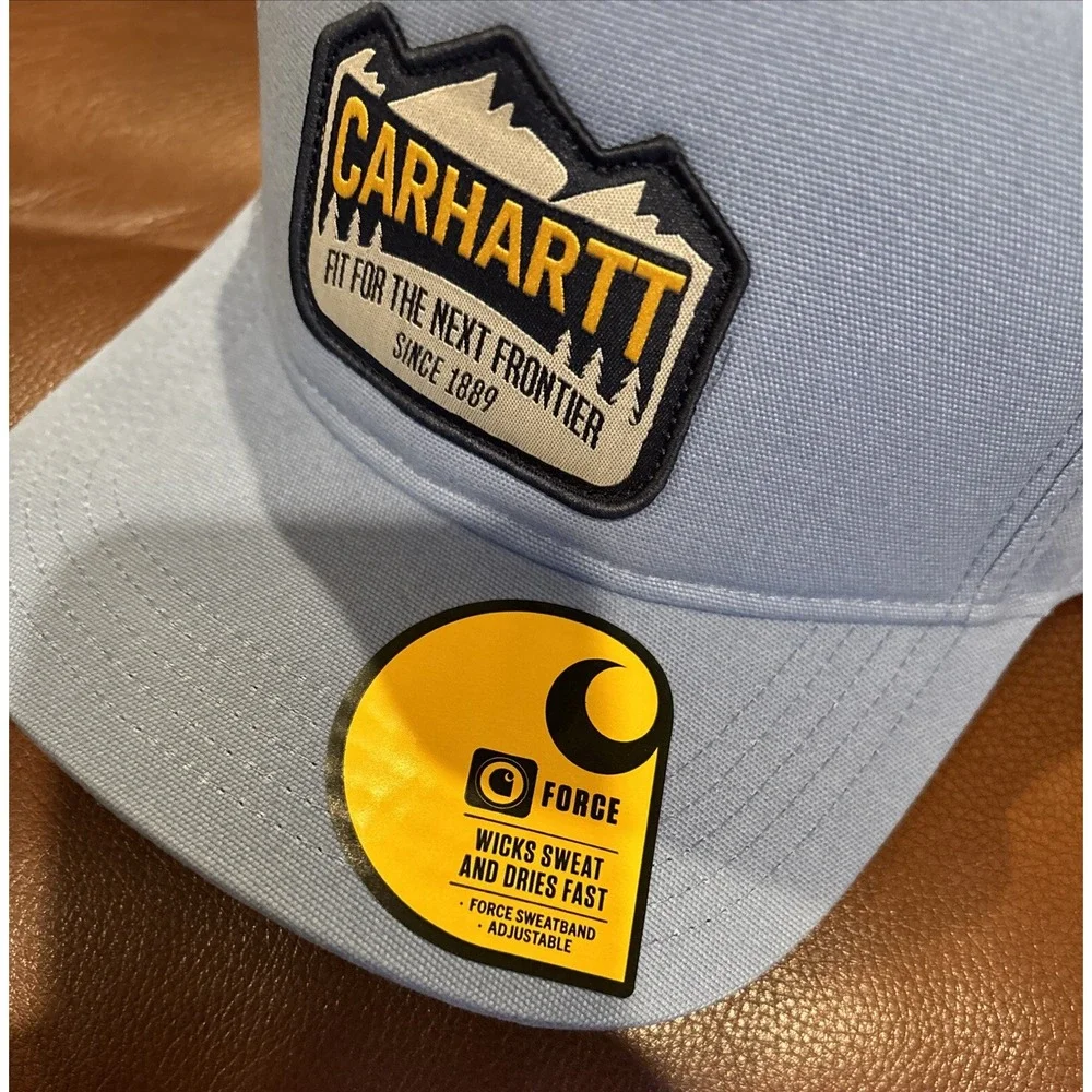 Carhartt Mountain Patch Snapback Cap Hat OS Model AH6318-M Blue NEW